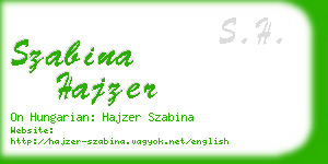 szabina hajzer business card